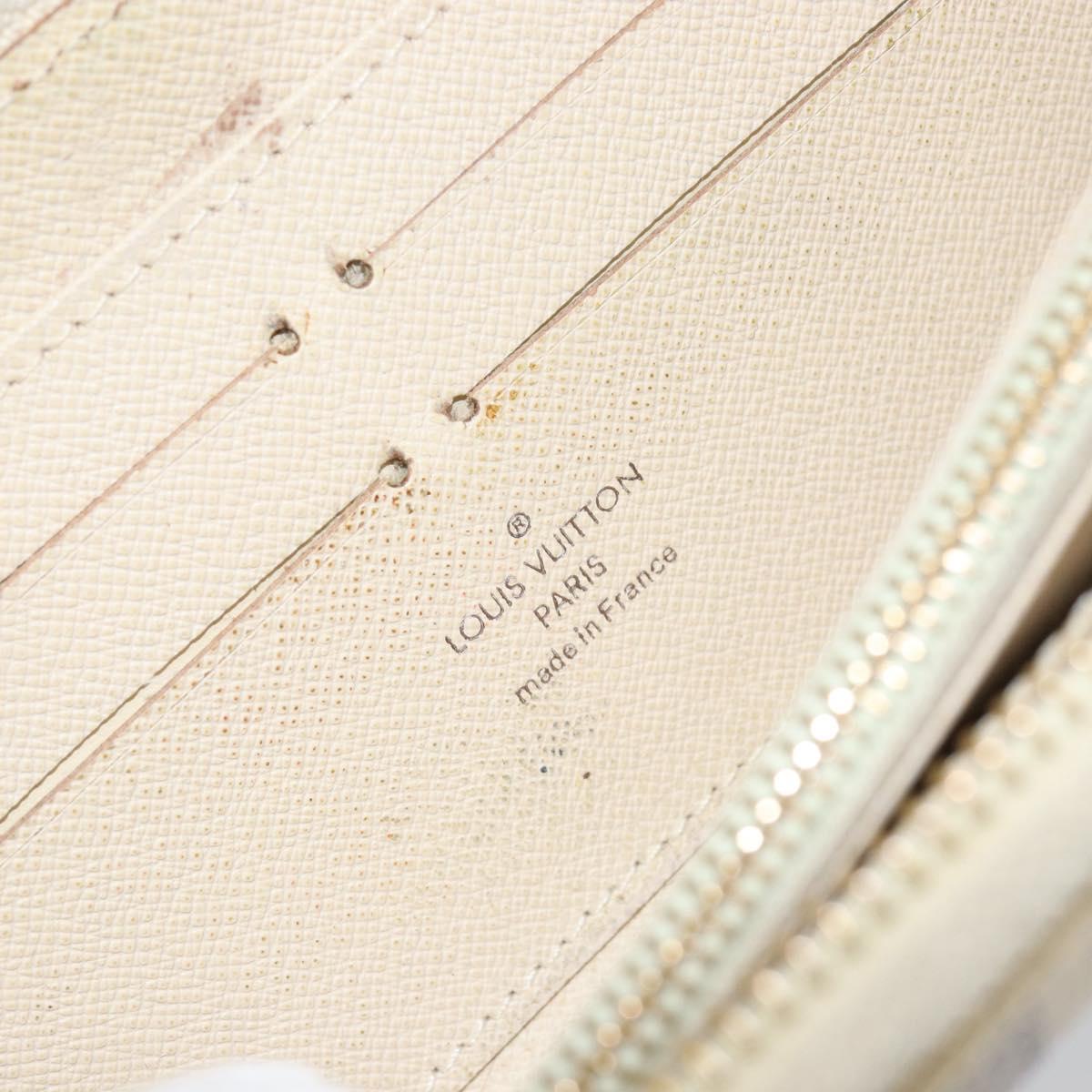 LOUIS VUITTON Damier Azur Zippy Wallet Long Wallet N60019 LV Auth BA8381