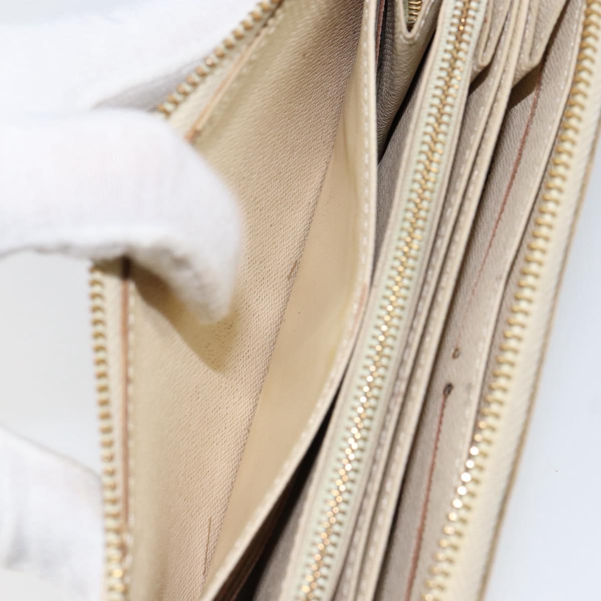 LOUIS VUITTON Damier Azur Zippy Wallet Long Wallet N60019 LV Auth BA8381