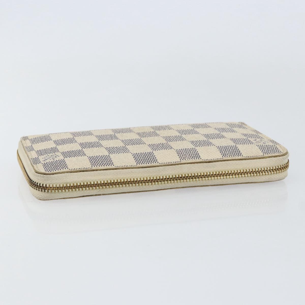LOUIS VUITTON Damier Azur Zippy Wallet Long Wallet N60019 LV Auth BA8381