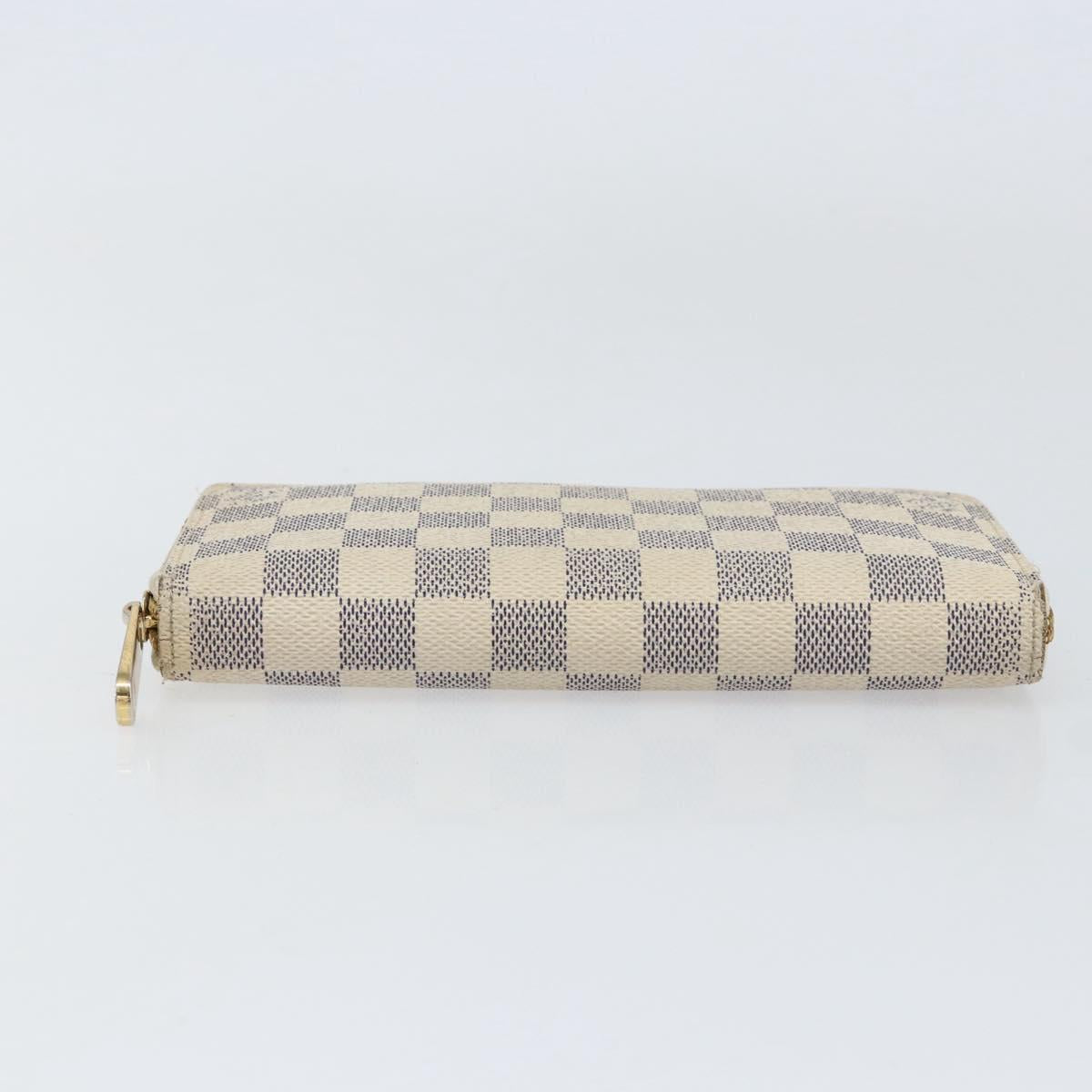LOUIS VUITTON Damier Azur Zippy Wallet Long Wallet N60019 LV Auth BA8381