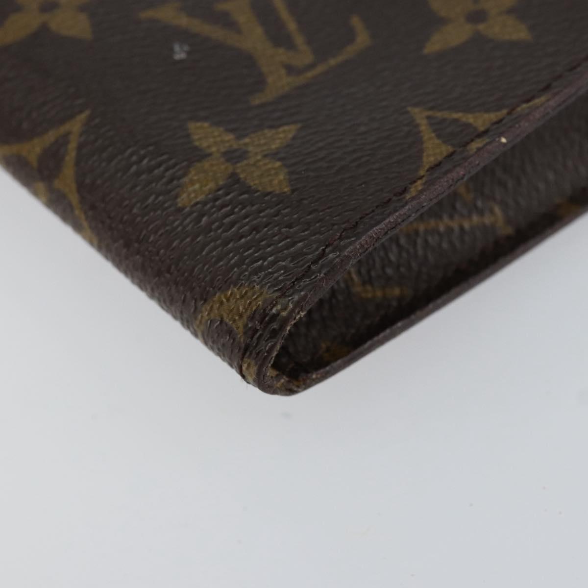 LOUIS VUITTON Monogram Etui Lunette Simple Glasses Case LV Auth BA8386