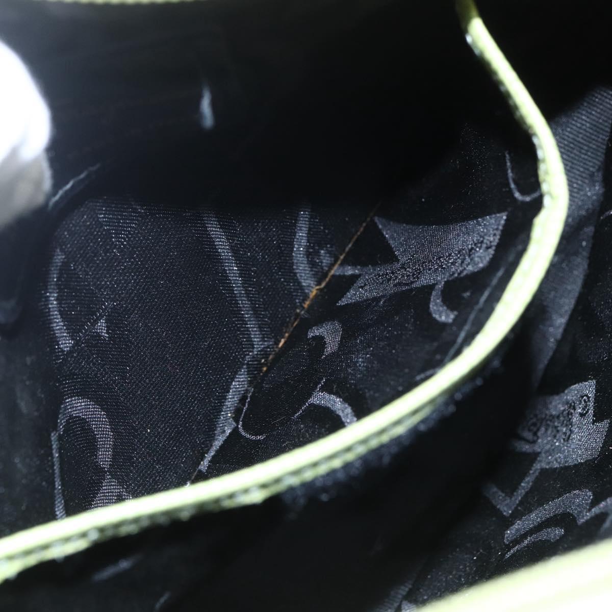 Salvatore Ferragamo Vala Shoulder Bag Leather Green Gold Auth BA8392