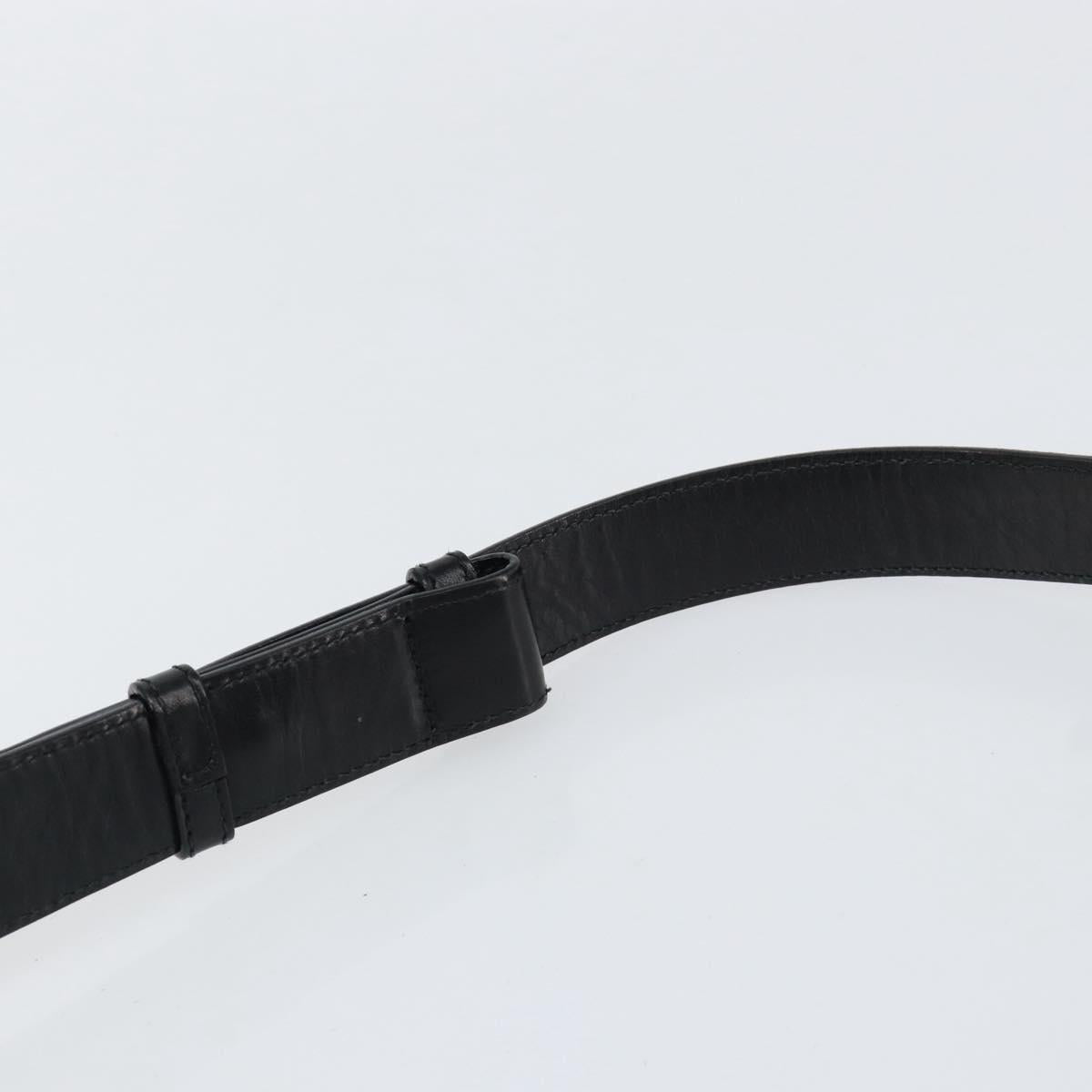 Salvatore Ferragamo Gancini Shoulder Bag Leather Black Gold Auth BA8397