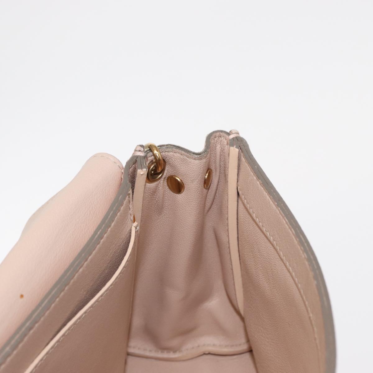 Chloe Chain Shoulder Bag Leather Pink Gold Auth BA8401