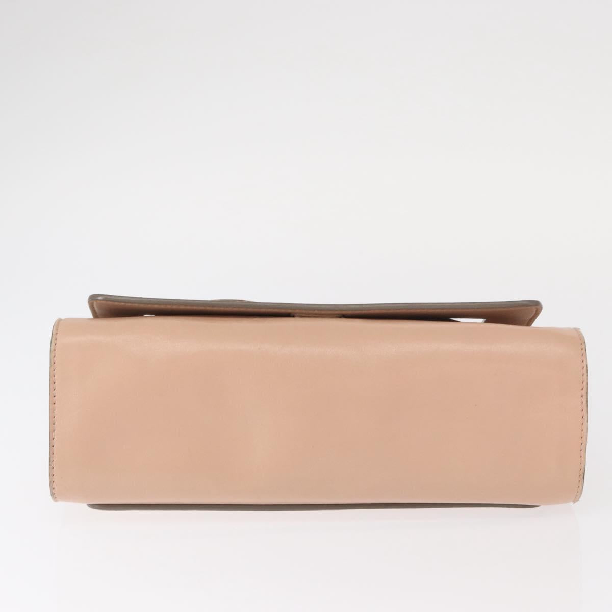 Chloe Chain Shoulder Bag Leather Pink Gold Auth BA8401