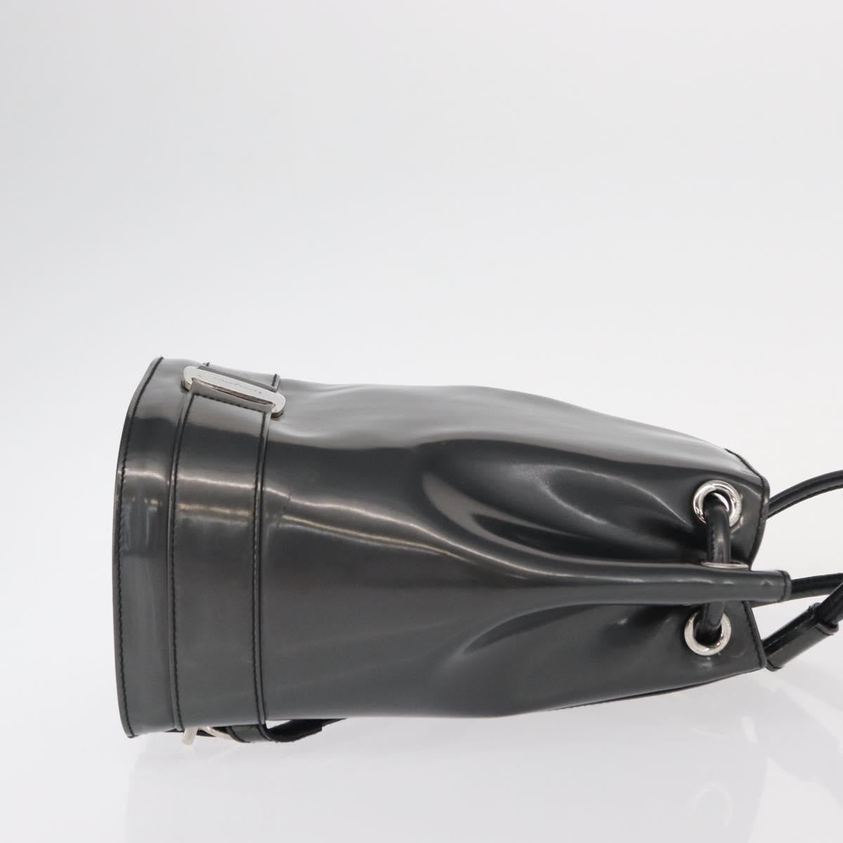 Salvatore Ferragamo Vala Backpack Leather Silver Auth BA8422