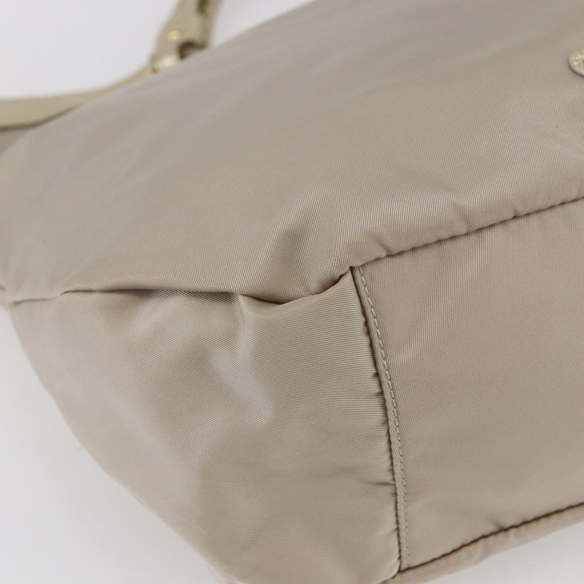 Salvatore Ferragamo Hand Bag Nylon 2way Gold Auth BA8425