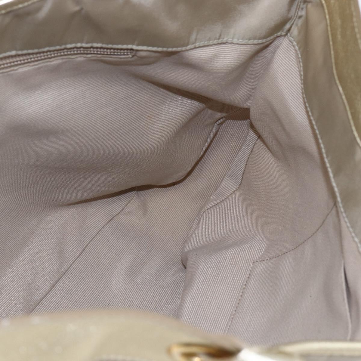 Salvatore Ferragamo Hand Bag Nylon 2way Gold Auth BA8425