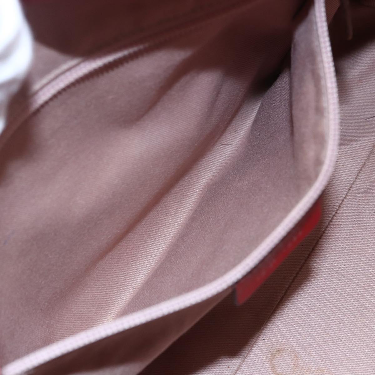 Salvatore Ferragamo Gancini Hand Bag Leather Red Auth BA8426