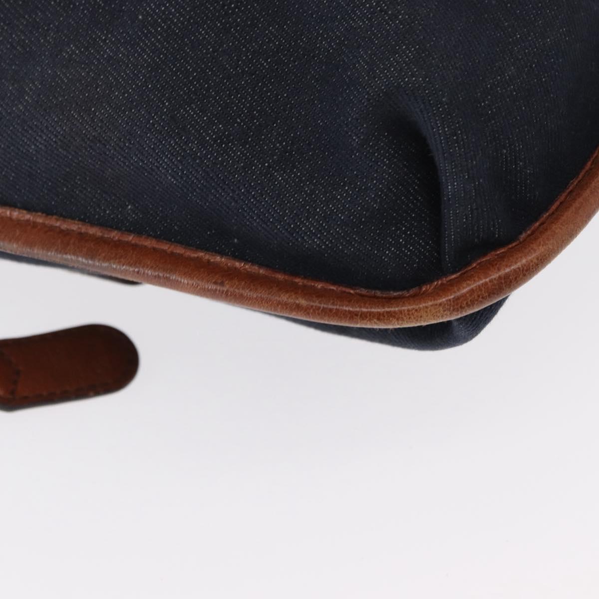 Chloe Shoulder Bag Denim Blue Gold Auth BA8433