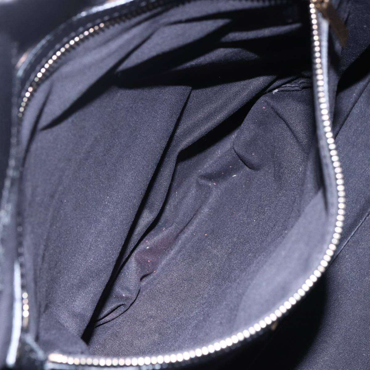 Jimmy Choo Studs Tote Bag Leather Black Gold Auth BA8437