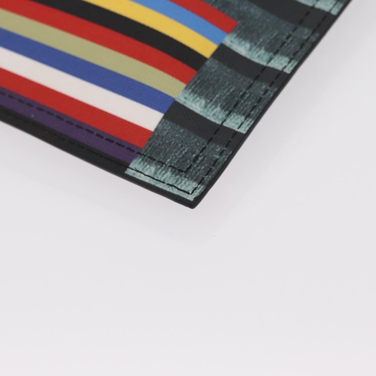 GIVENCHY Clutch Bag Leather Black Silver Auth BA8441