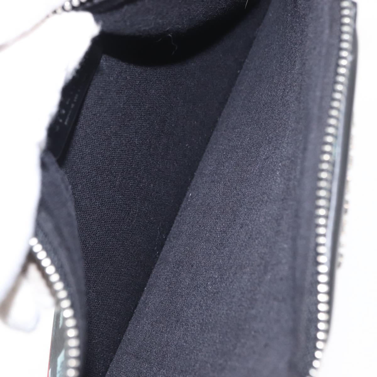 GIVENCHY Clutch Bag Leather Black Silver Auth BA8441