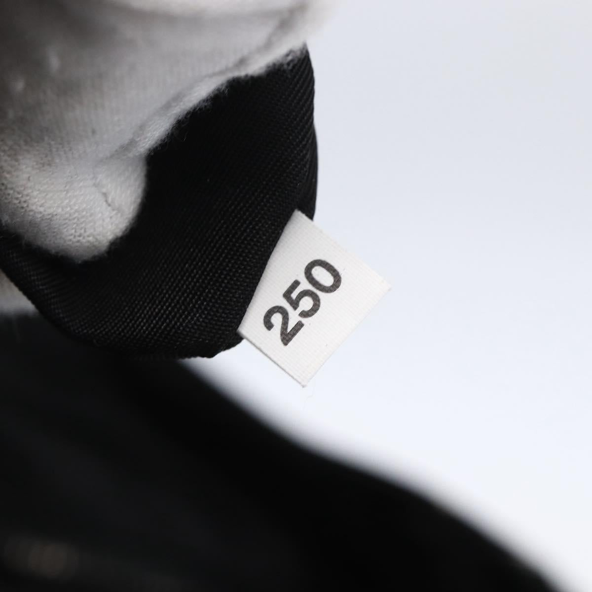 PRADA Tote Bag Nylon White Black Silver Auth BA8444