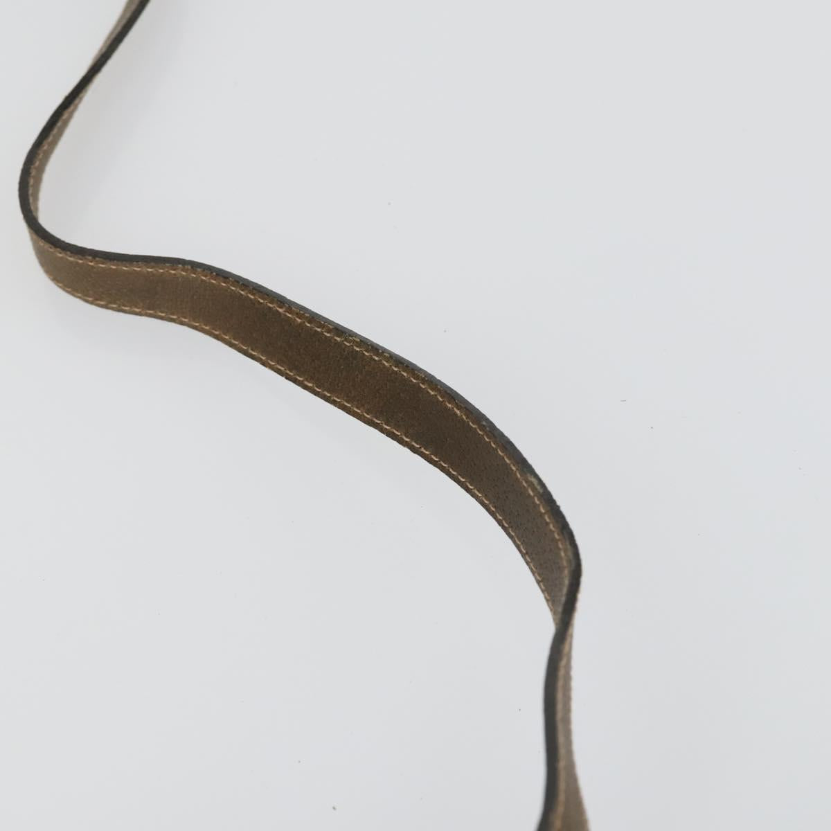 GUCCI GG Supreme Web Sherry Line Bag PVC 2way Beige Gold 67 02 3839 Auth BA8448