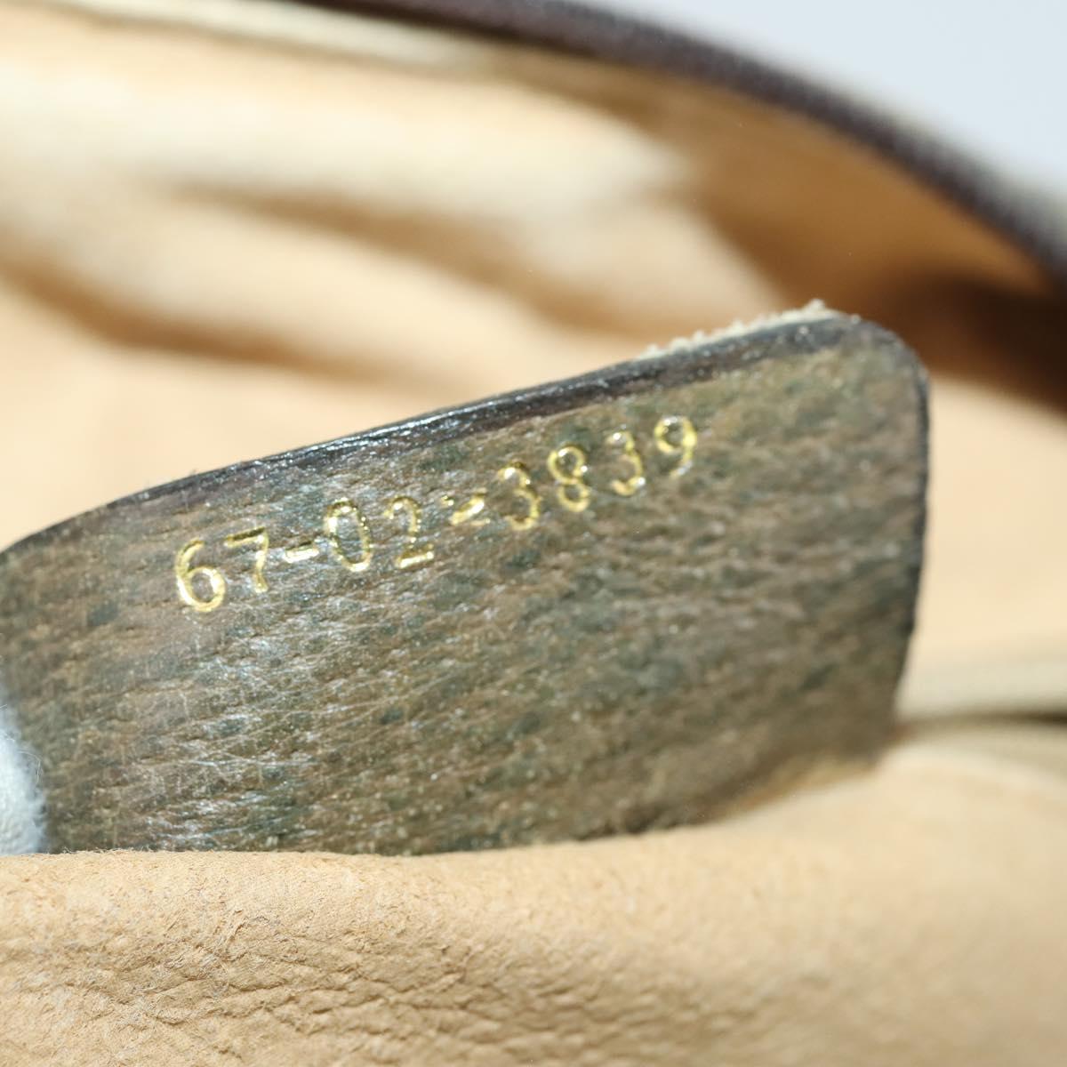 GUCCI GG Supreme Web Sherry Line Bag PVC 2way Beige Gold 67 02 3839 Auth BA8448