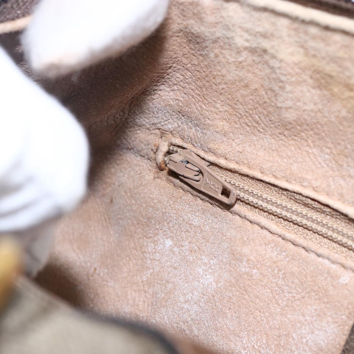 GUCCI GG Supreme Web Sherry Line Boston Bag PVC Beige Gold 39 02 006 Auth BA8449