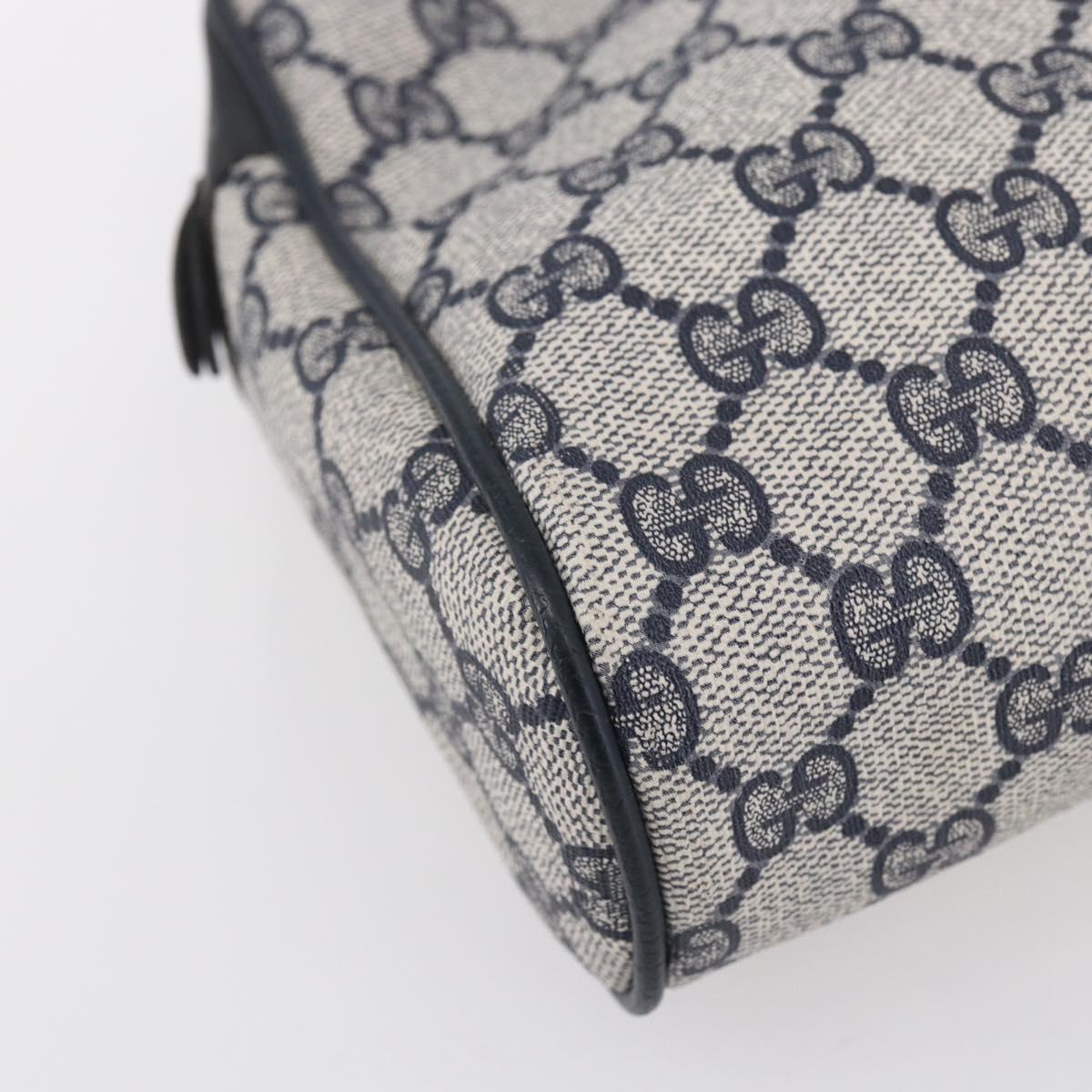 GUCCI GG Canvas Sherry Line Clutch Bag Red Navy 14.014.3553 Auth BA8450