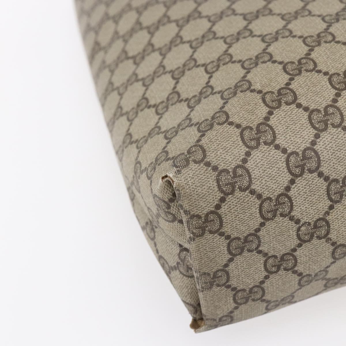 GUCCI GG Supreme Web Sherry Line Tote Bag PVC Beige Gold 39 02 003 Auth BA8453