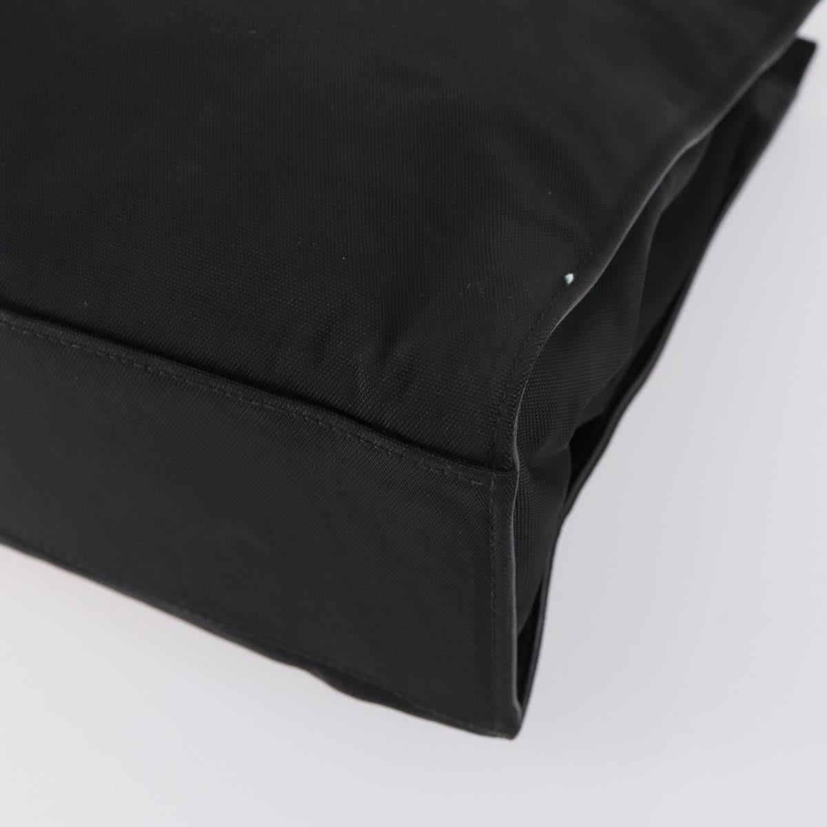 GUCCI GG Canvas Bamboo Tote Bag Nylon 2way Black Silver 002 1016 Auth BA8455