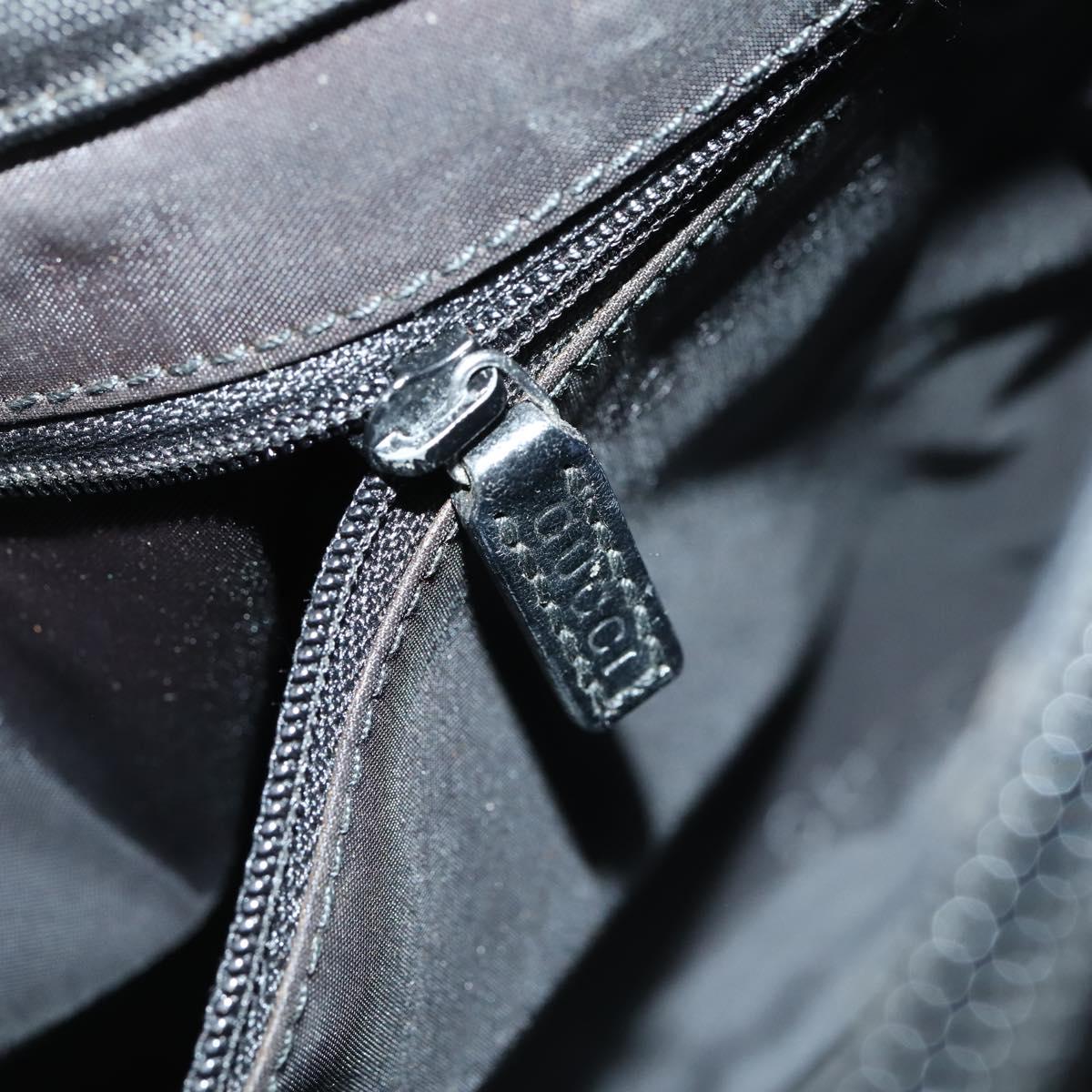 GUCCI GG Canvas Bamboo Tote Bag Nylon 2way Black Silver 002 1016 Auth BA8455