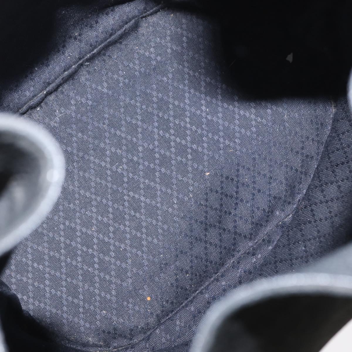 GUCCI Shoulder Bag Suede Leather Black Gold Auth BA8456