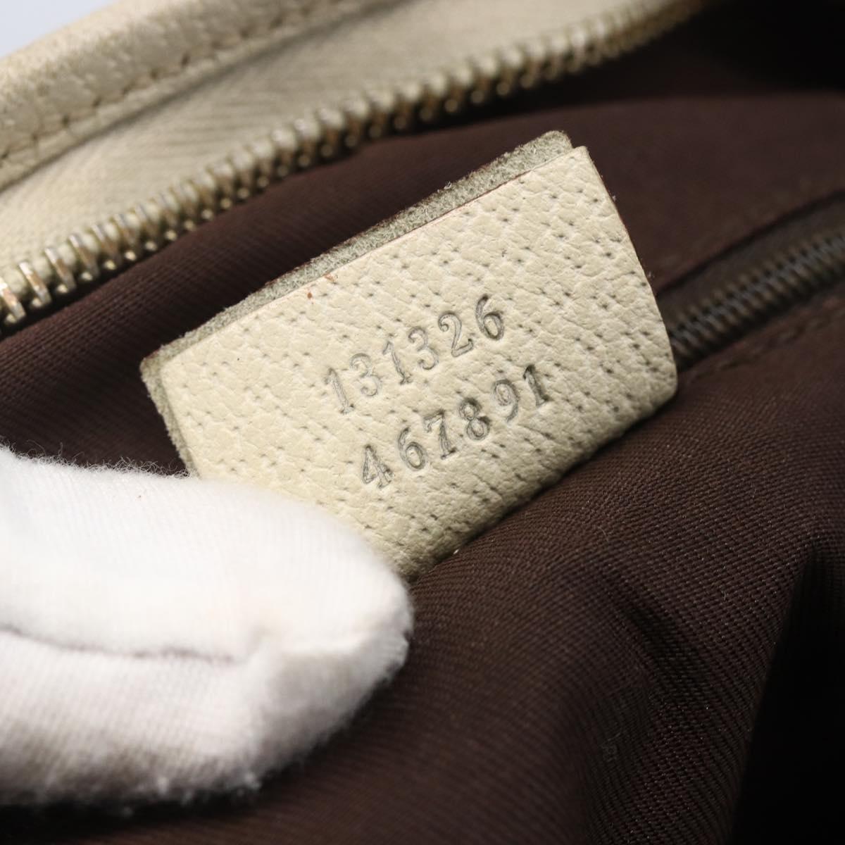 GUCCI GG Canvas Abbey Shoulder Bag Beige Gold 131326 Auth BA8457