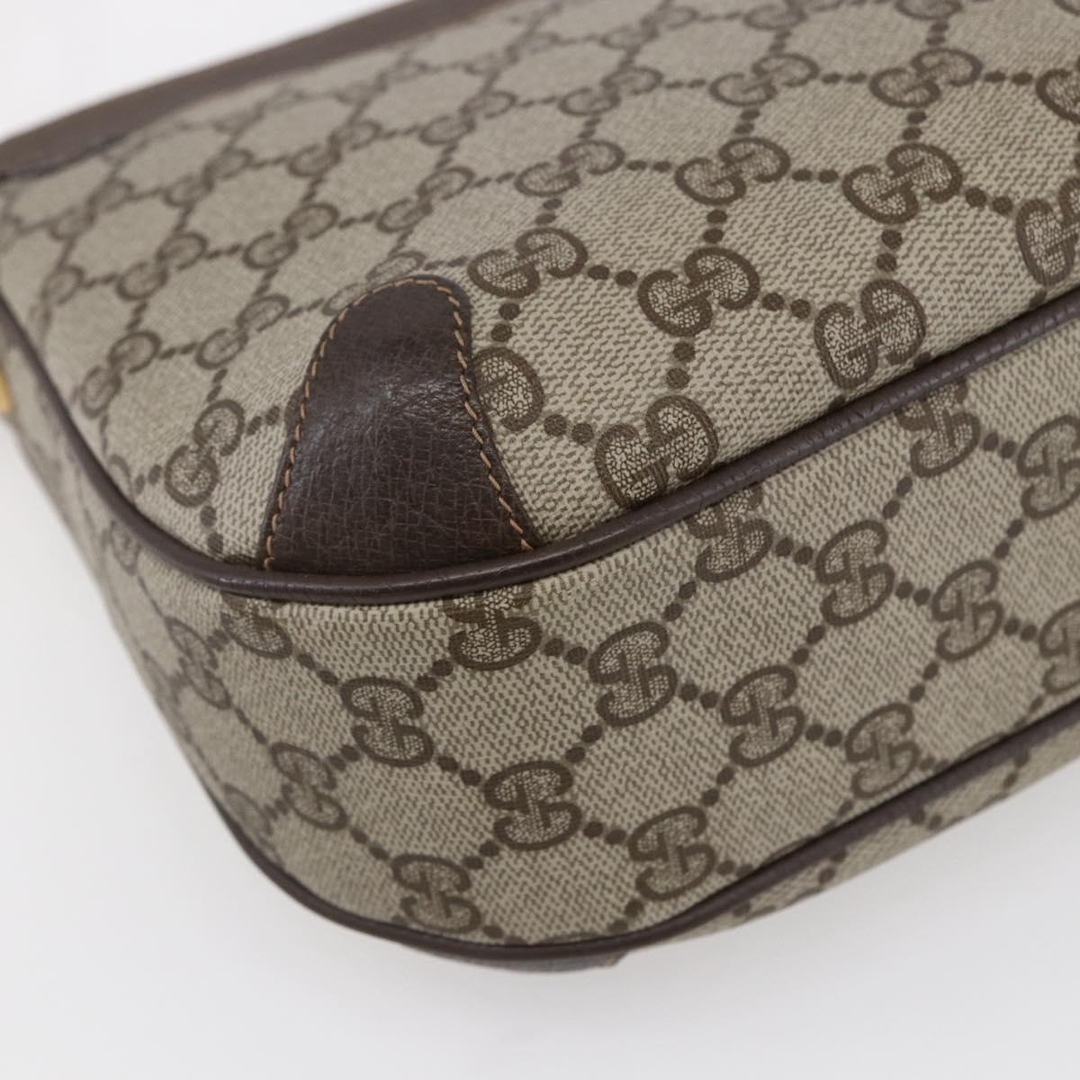 GUCCI GG Supreme Shoulder Bag PVC Beige Gold 32 02 022 Auth BA8458