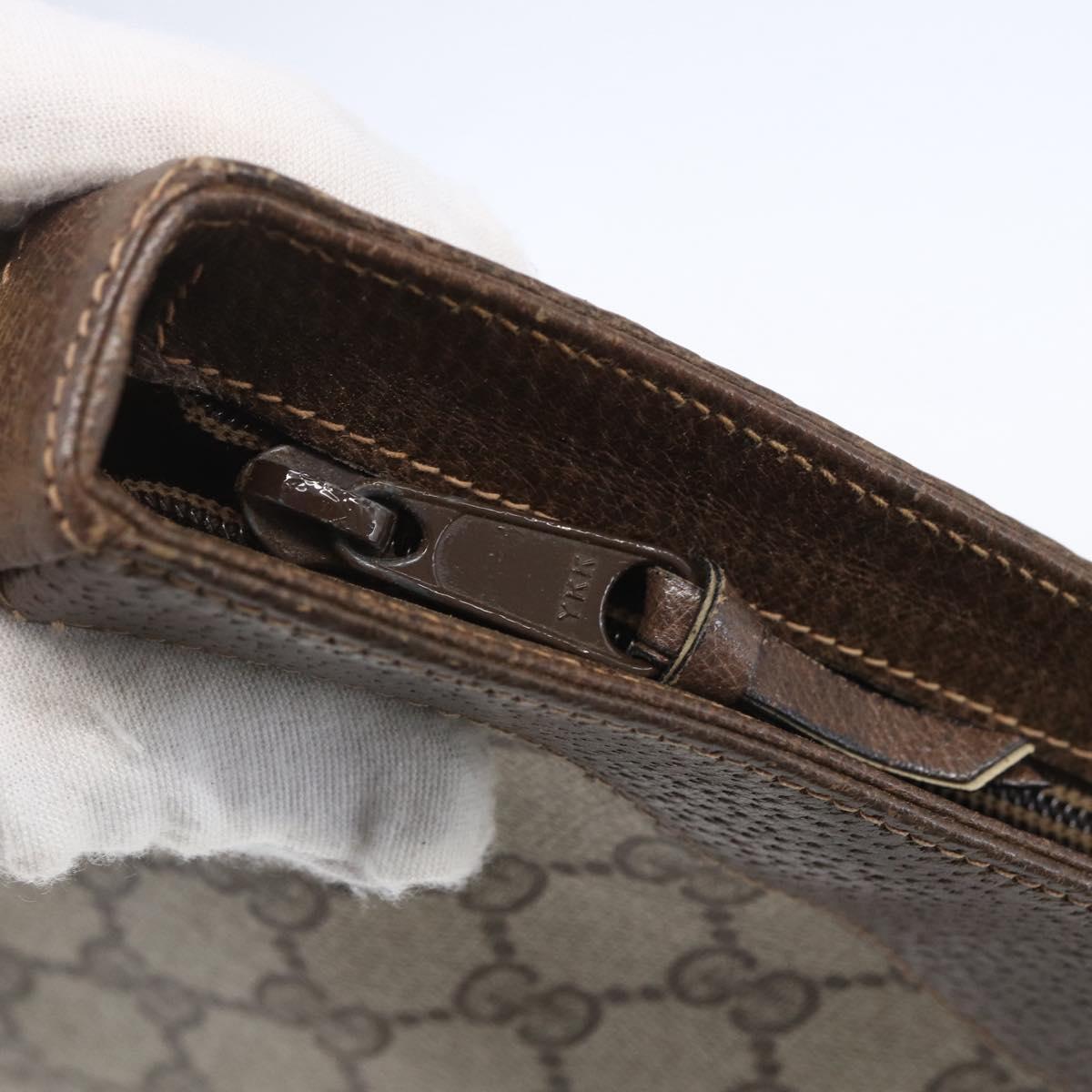 GUCCI GG Supreme Shoulder Bag PVC Beige Gold 32 02 022 Auth BA8458