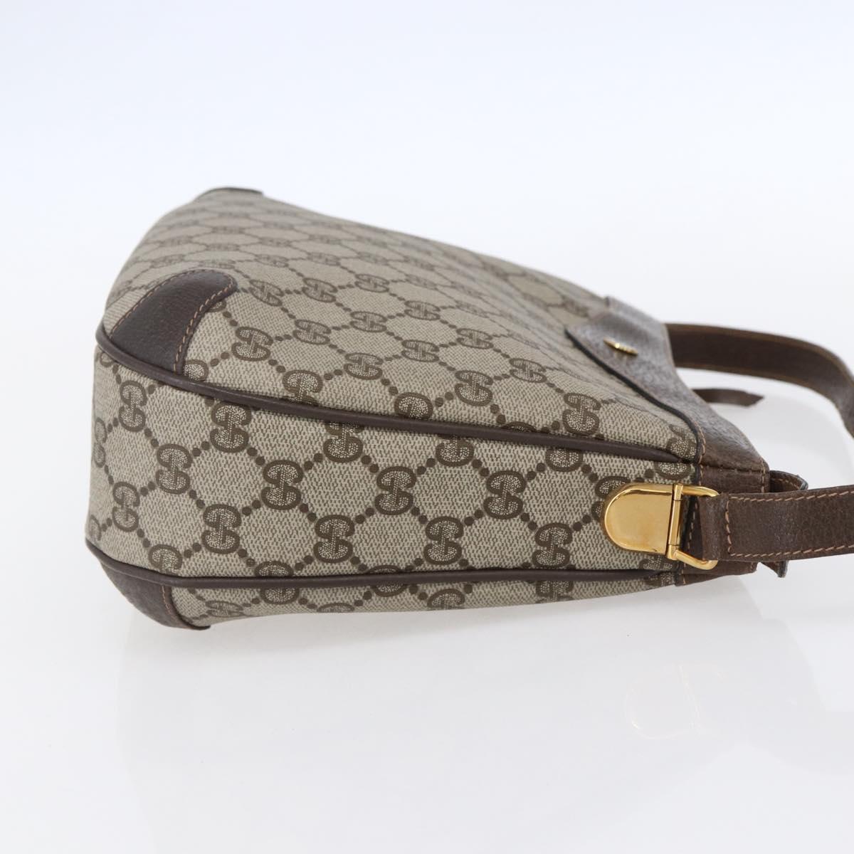 GUCCI GG Supreme Shoulder Bag PVC Beige Gold 32 02 022 Auth BA8458