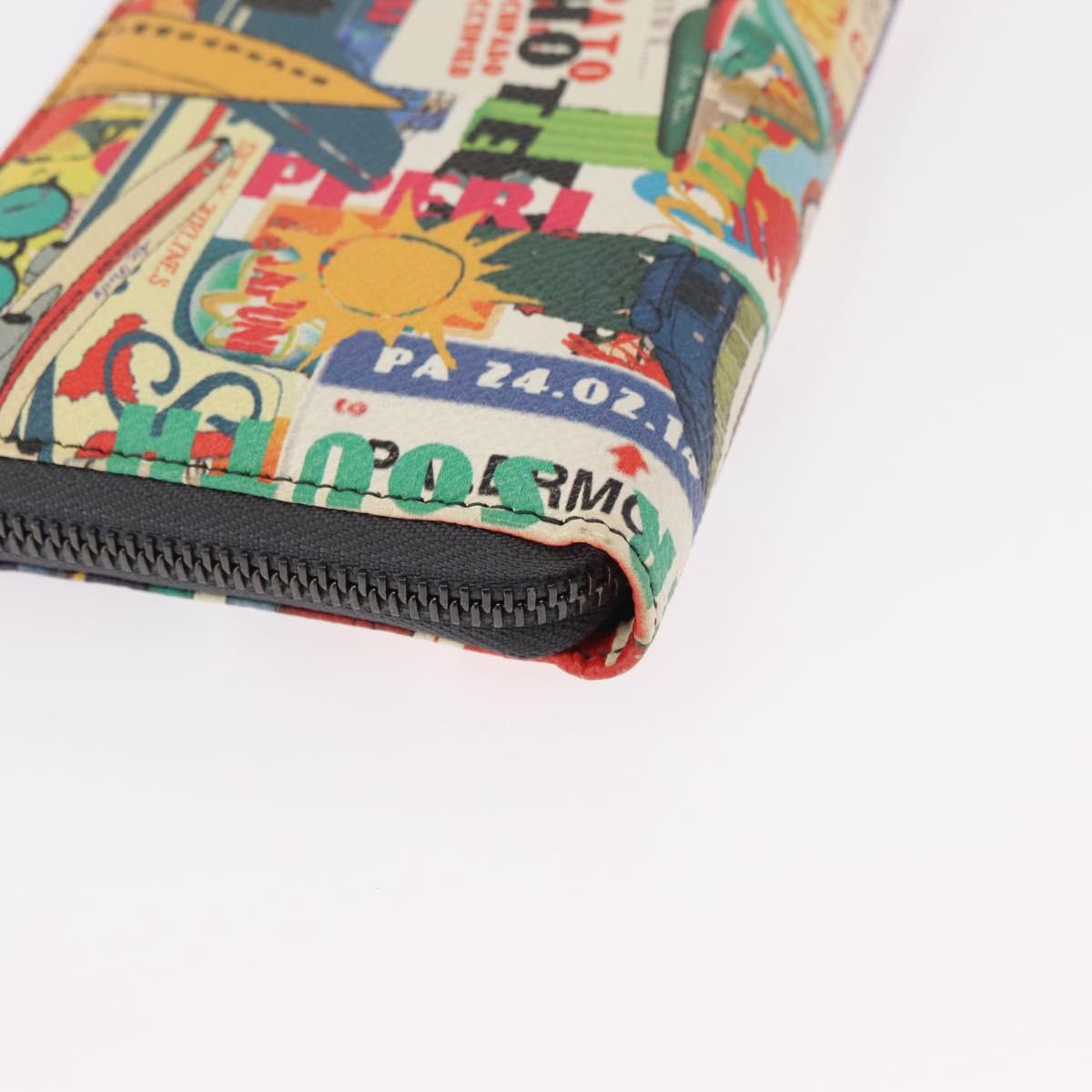 DOLCE&GABBANA Long Wallet Leather Multicolor Auth BA8461