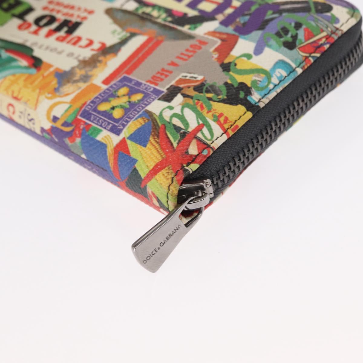 DOLCE&GABBANA Long Wallet Leather Multicolor Auth BA8461