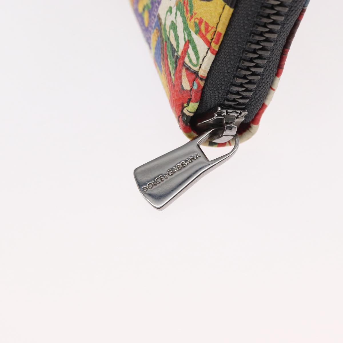 DOLCE&GABBANA Long Wallet Leather Multicolor Auth BA8461