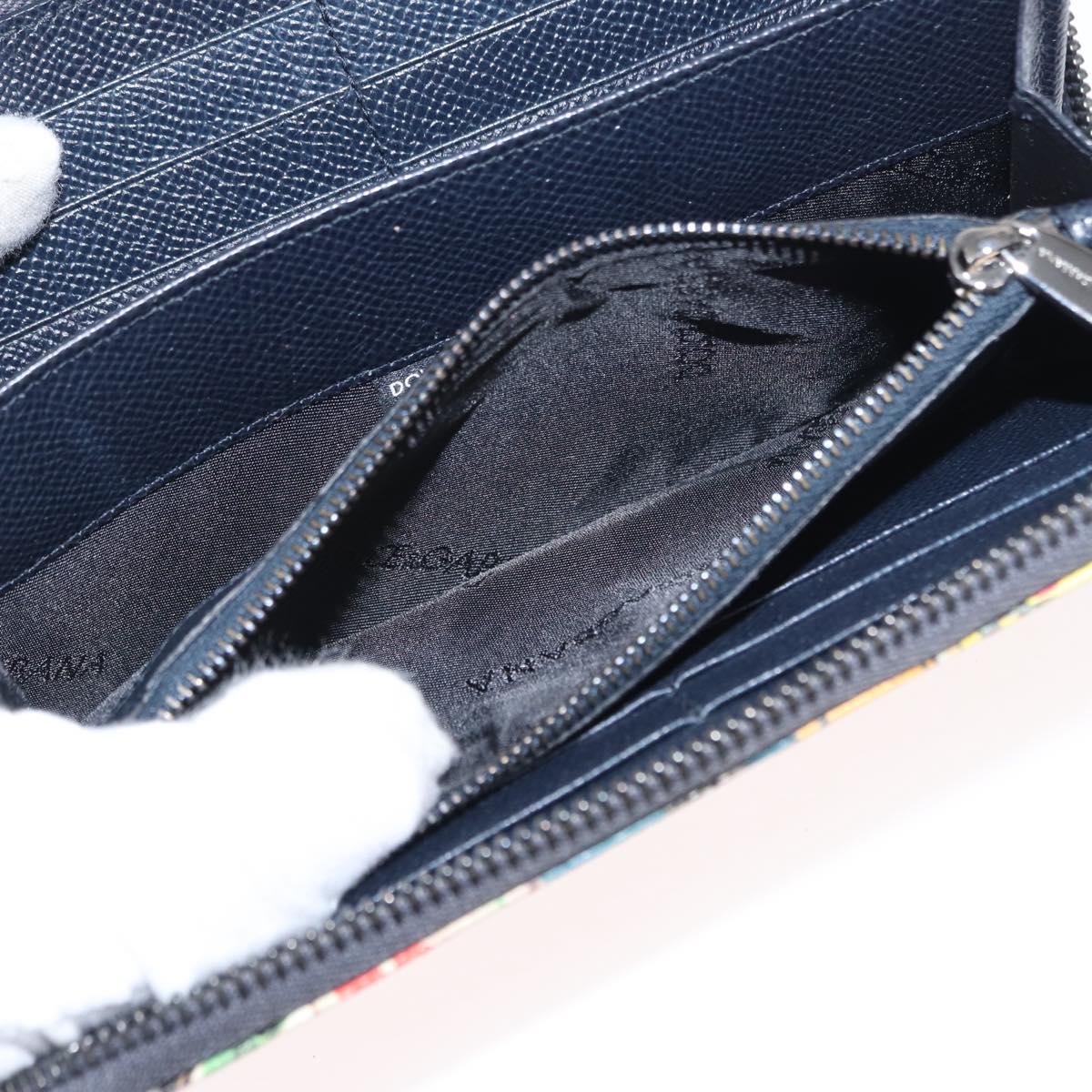 DOLCE&GABBANA Long Wallet Leather Multicolor Auth BA8461