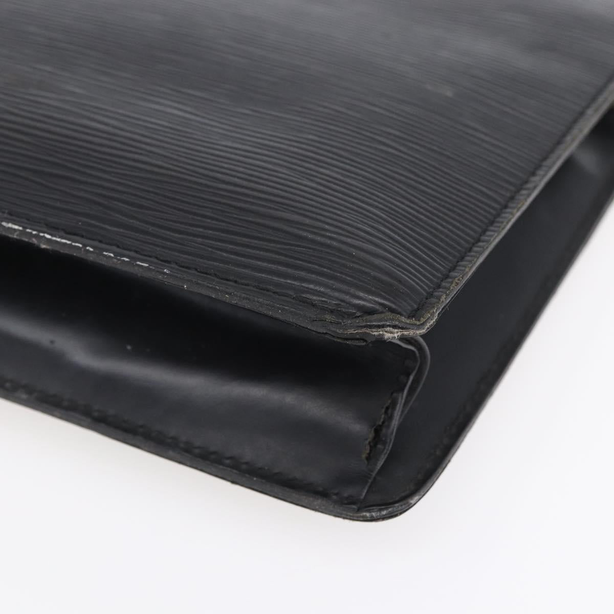 LOUIS VUITTON Epi Pochette Homme Clutch Bag Black M52522 LV Auth BA8471