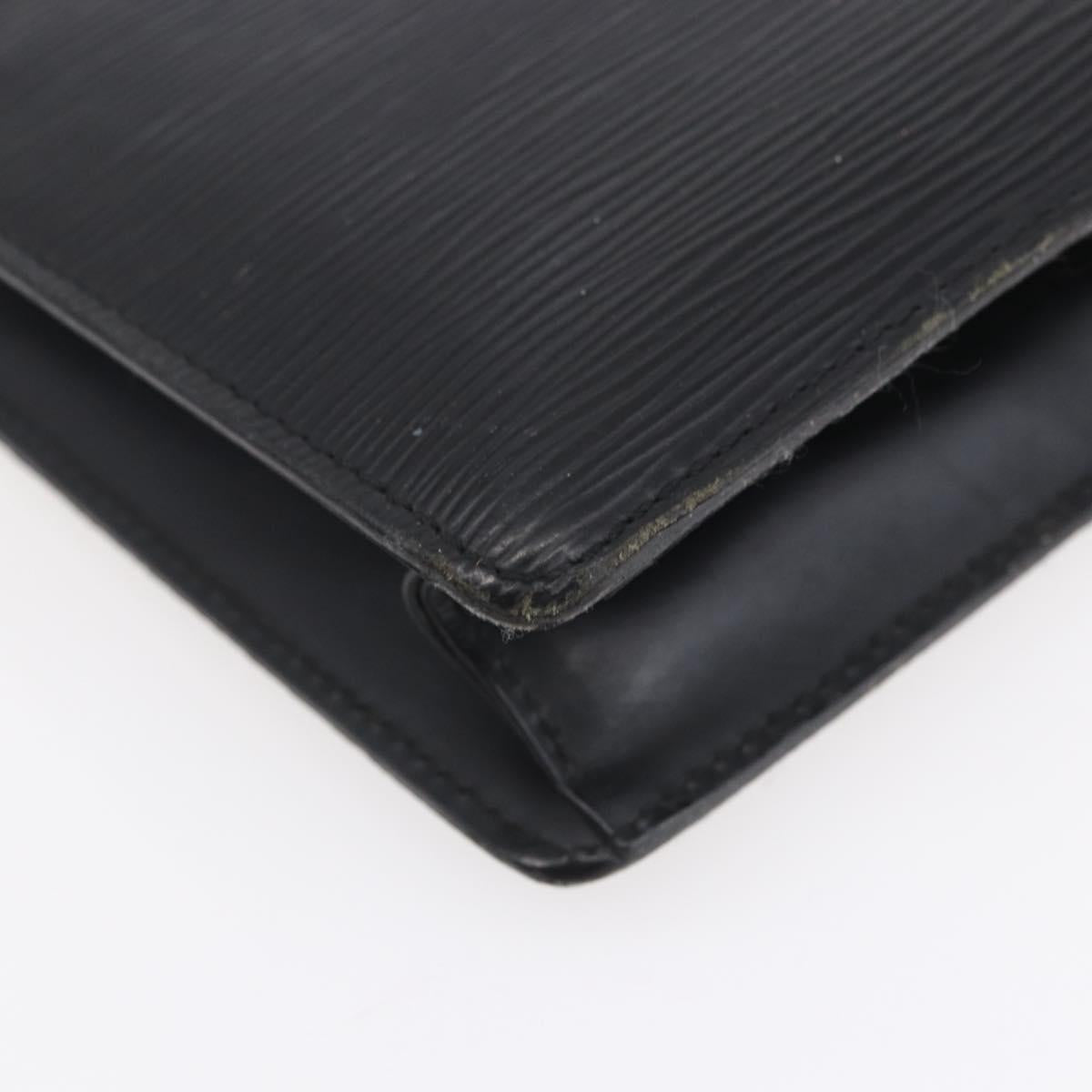 LOUIS VUITTON Epi Pochette Homme Clutch Bag Black M52522 LV Auth BA8471