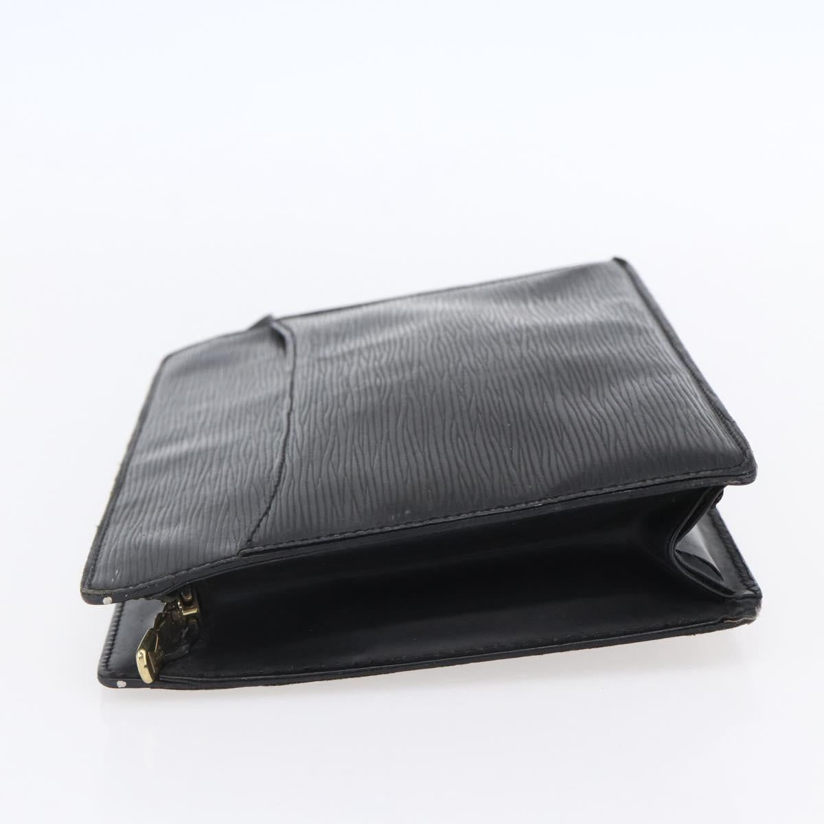LOUIS VUITTON Epi Pochette Homme Clutch Bag Black M52522 LV Auth BA8471
