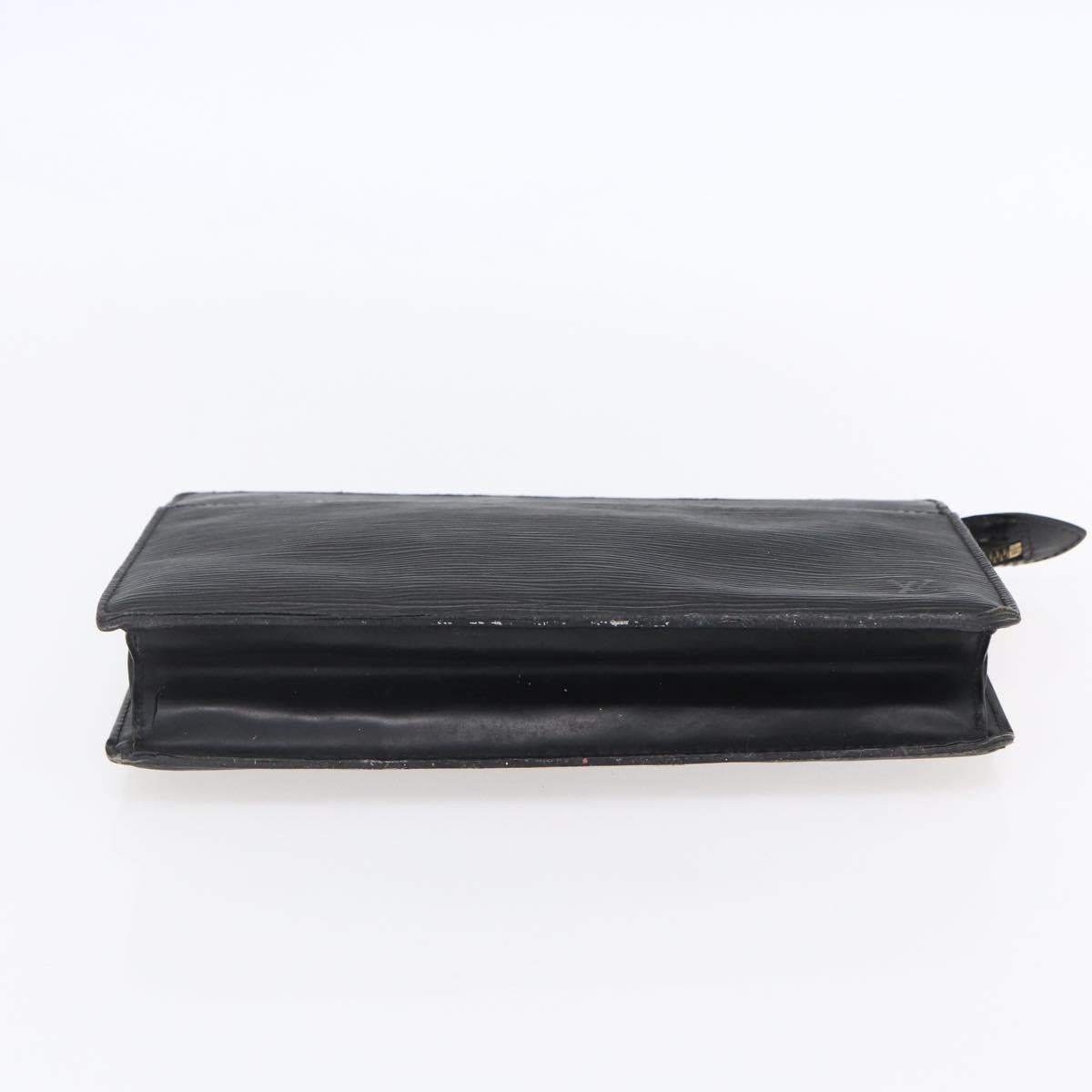 LOUIS VUITTON Epi Pochette Homme Clutch Bag Black M52522 LV Auth BA8471