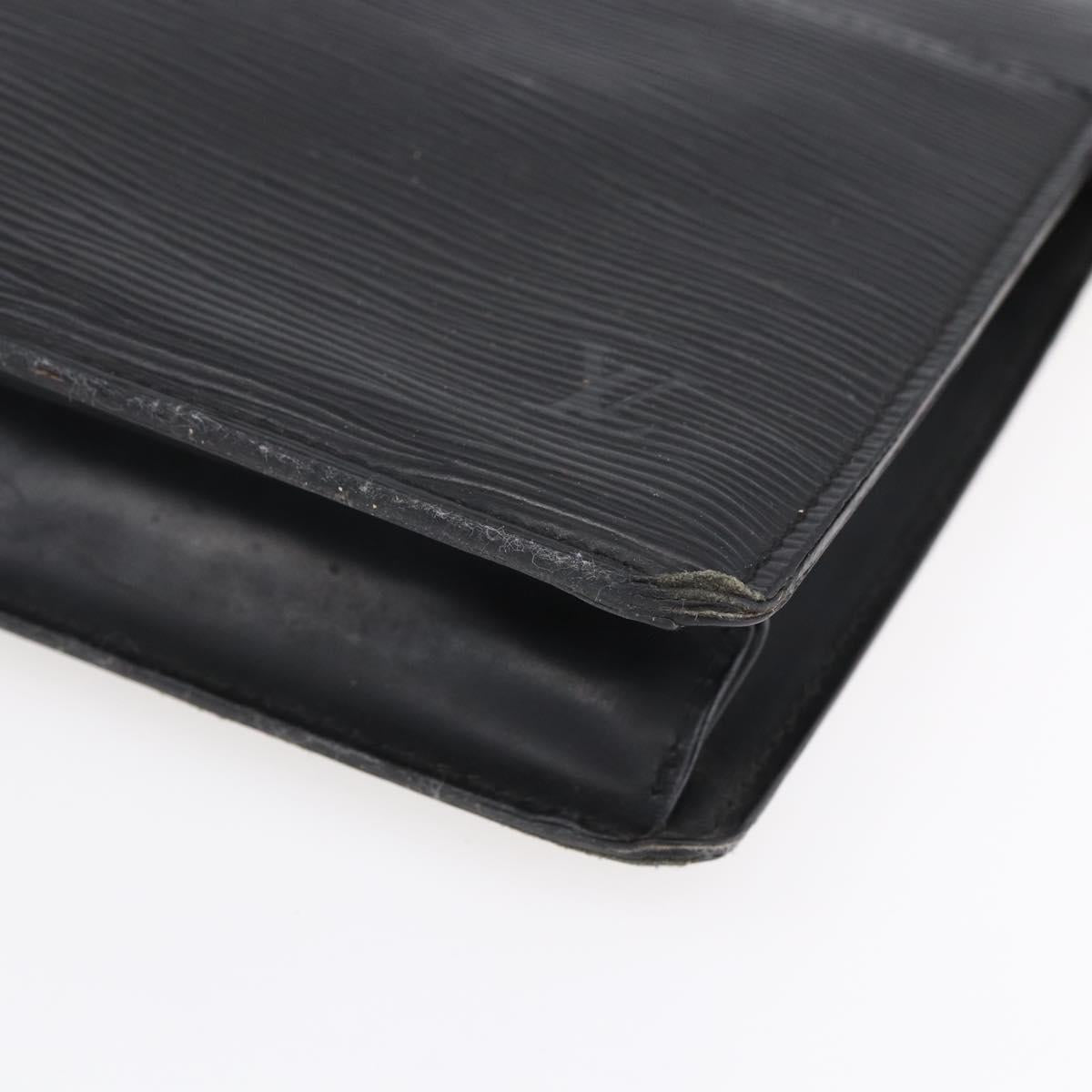 LOUIS VUITTON Epi Pochette Homme Clutch Bag Black M52522 LV Auth BA8471
