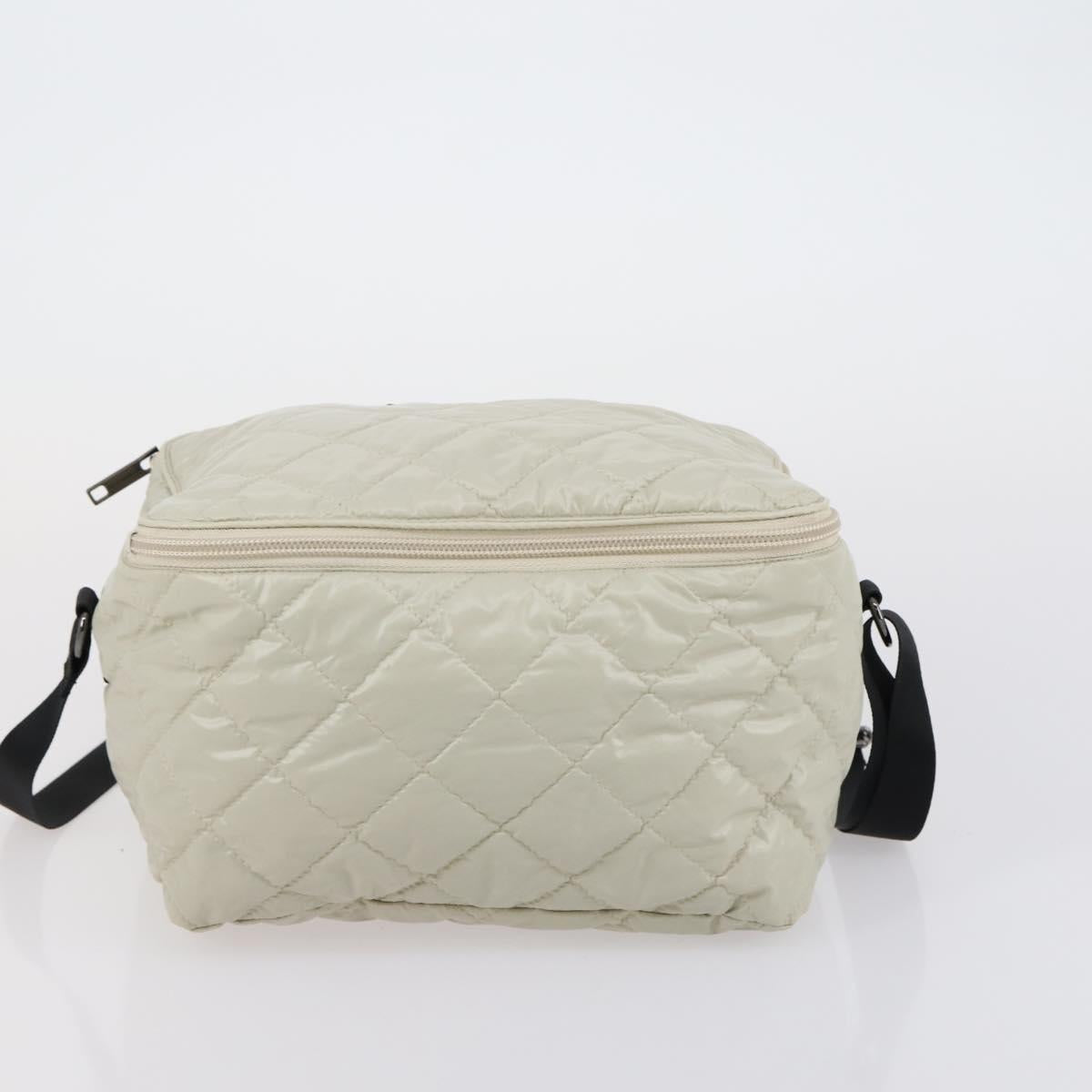 BURBERRY Jimmy Choo Shoulder Bag Nylon Leather 2 Set Beige Ivory Auth BA8473