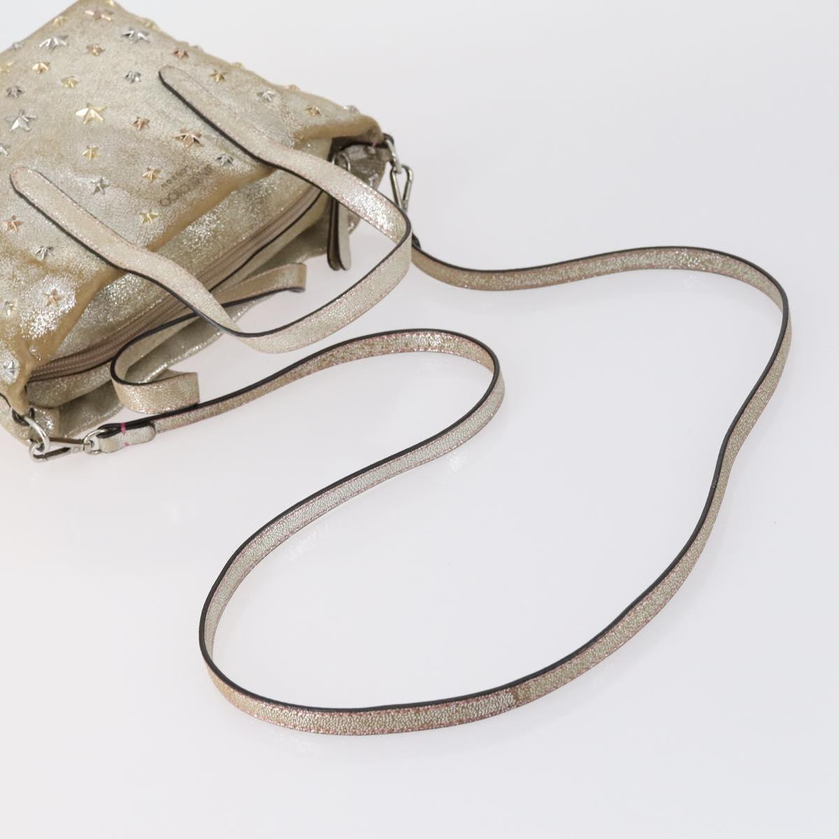 BURBERRY Jimmy Choo Shoulder Bag Nylon Leather 2 Set Beige Ivory Auth BA8473