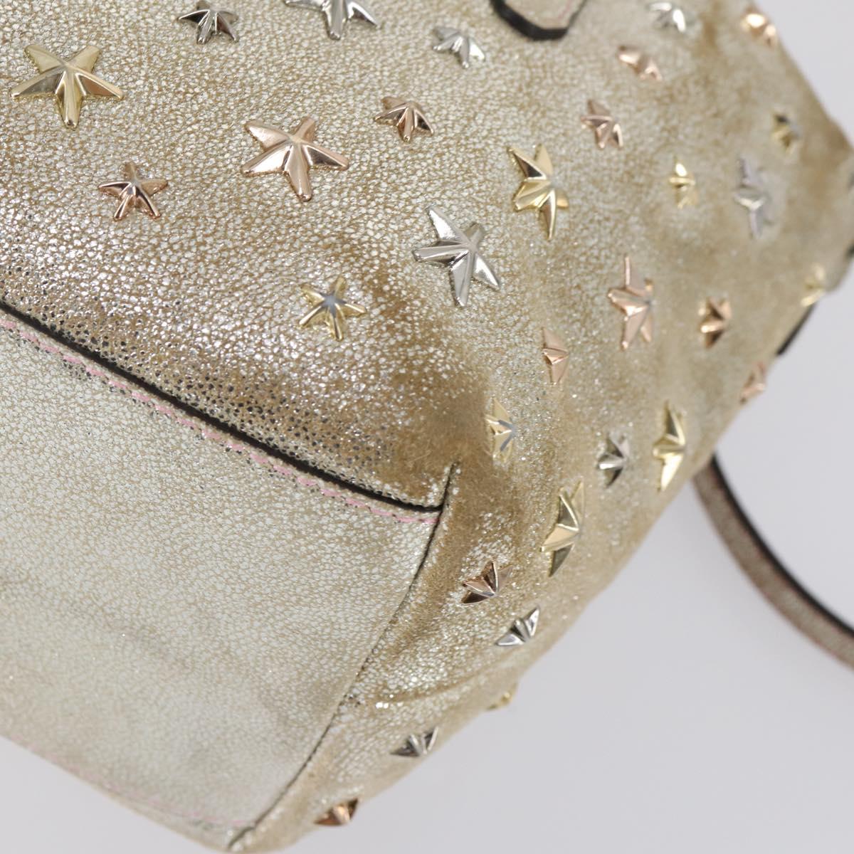 BURBERRY Jimmy Choo Shoulder Bag Nylon Leather 2 Set Beige Ivory Auth BA8473