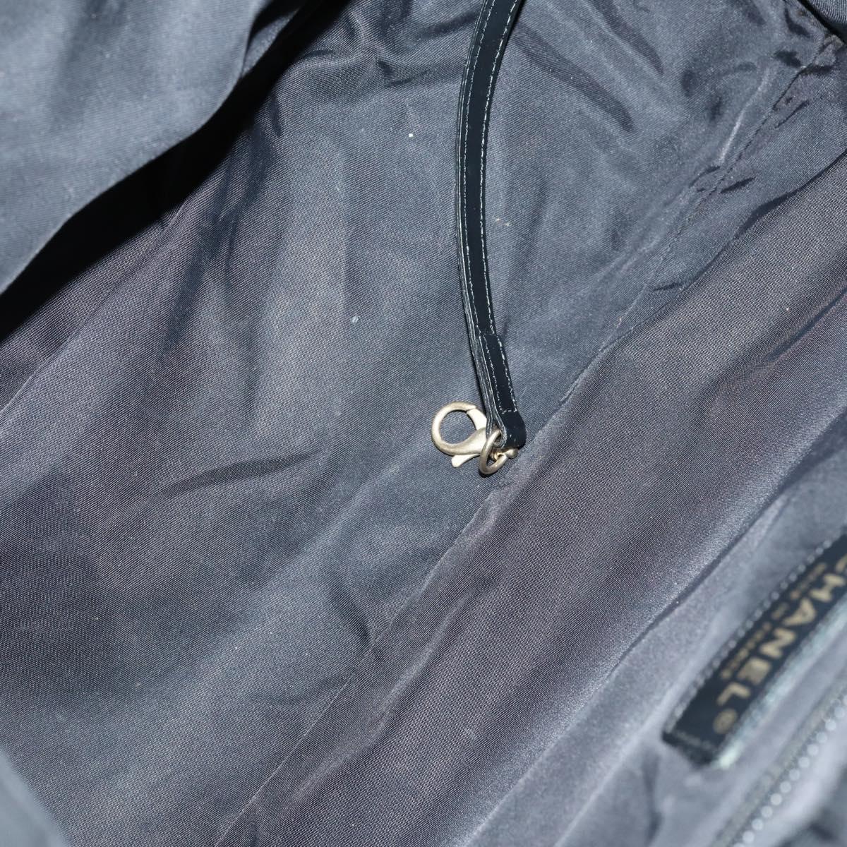 CHANEL New Travel Line Tote Bag Nylon 2 Set Black CC Auth BA8474