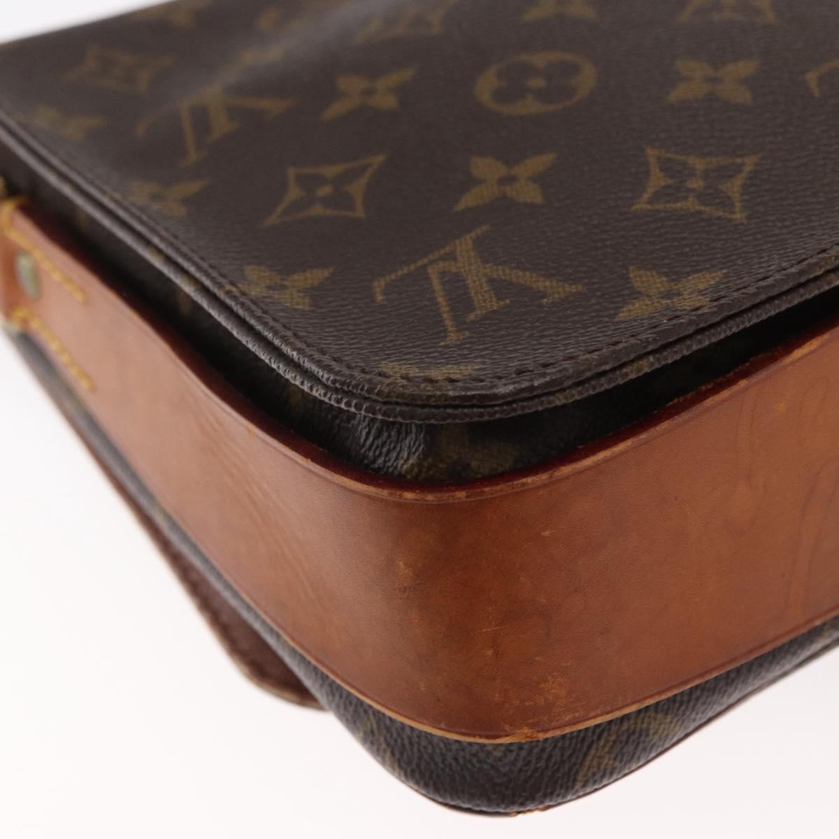 LOUIS VUITTON Monogram Cartouchiere MM Shoulder Bag M51253 LV Auth BA8476
