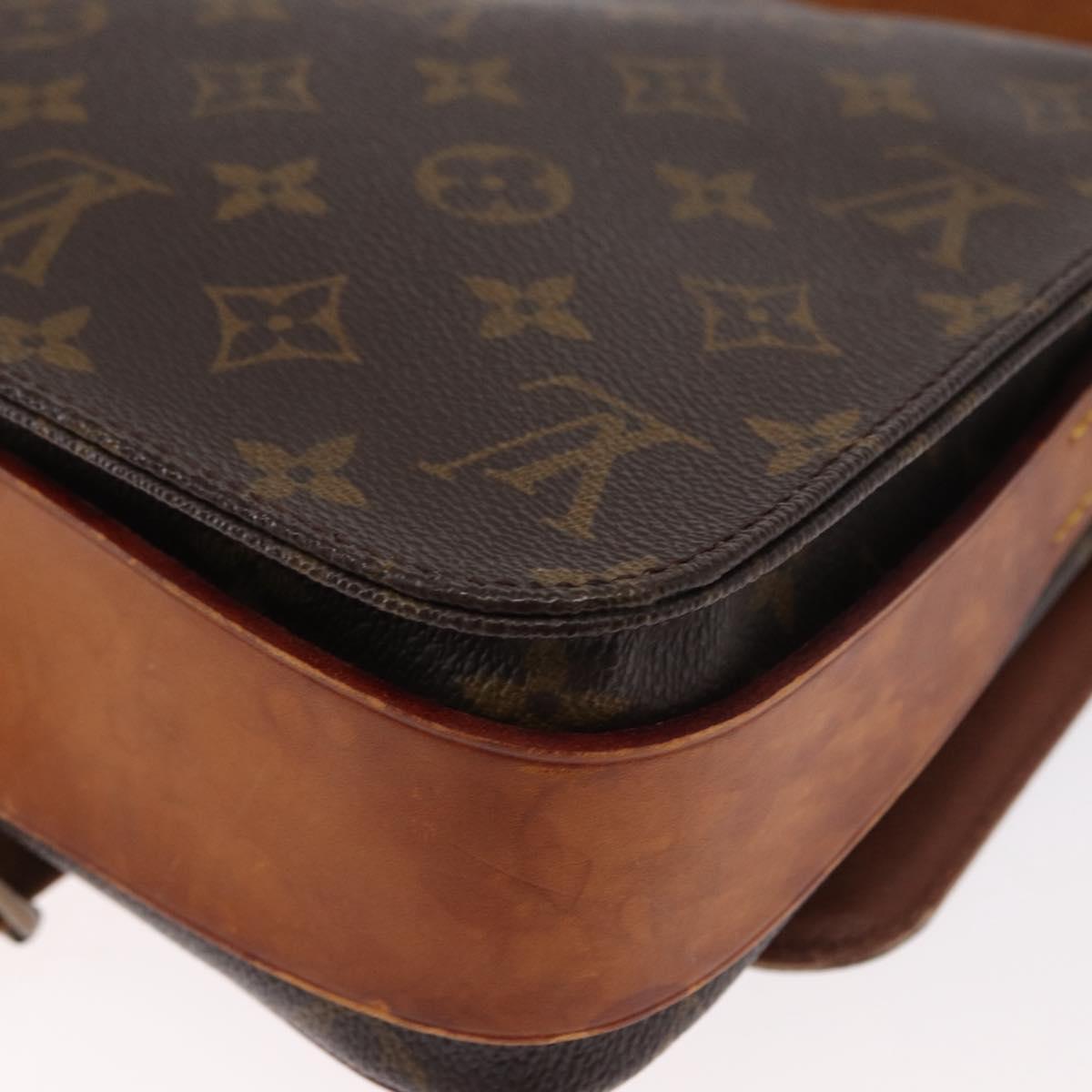 LOUIS VUITTON Monogram Cartouchiere MM Shoulder Bag M51253 LV Auth BA8476