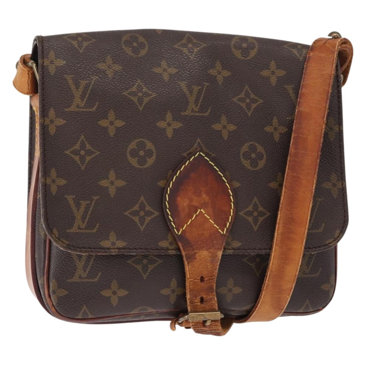 LOUIS VUITTON Monogram Cartouchiere MM Shoulder Bag M51253 LV Auth BA8476
