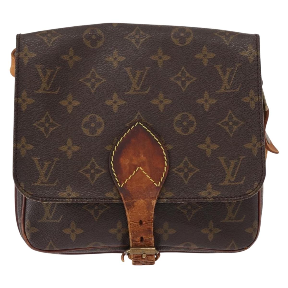 LOUIS VUITTON Monogram Cartouchiere MM Shoulder Bag M51253 LV Auth BA8476