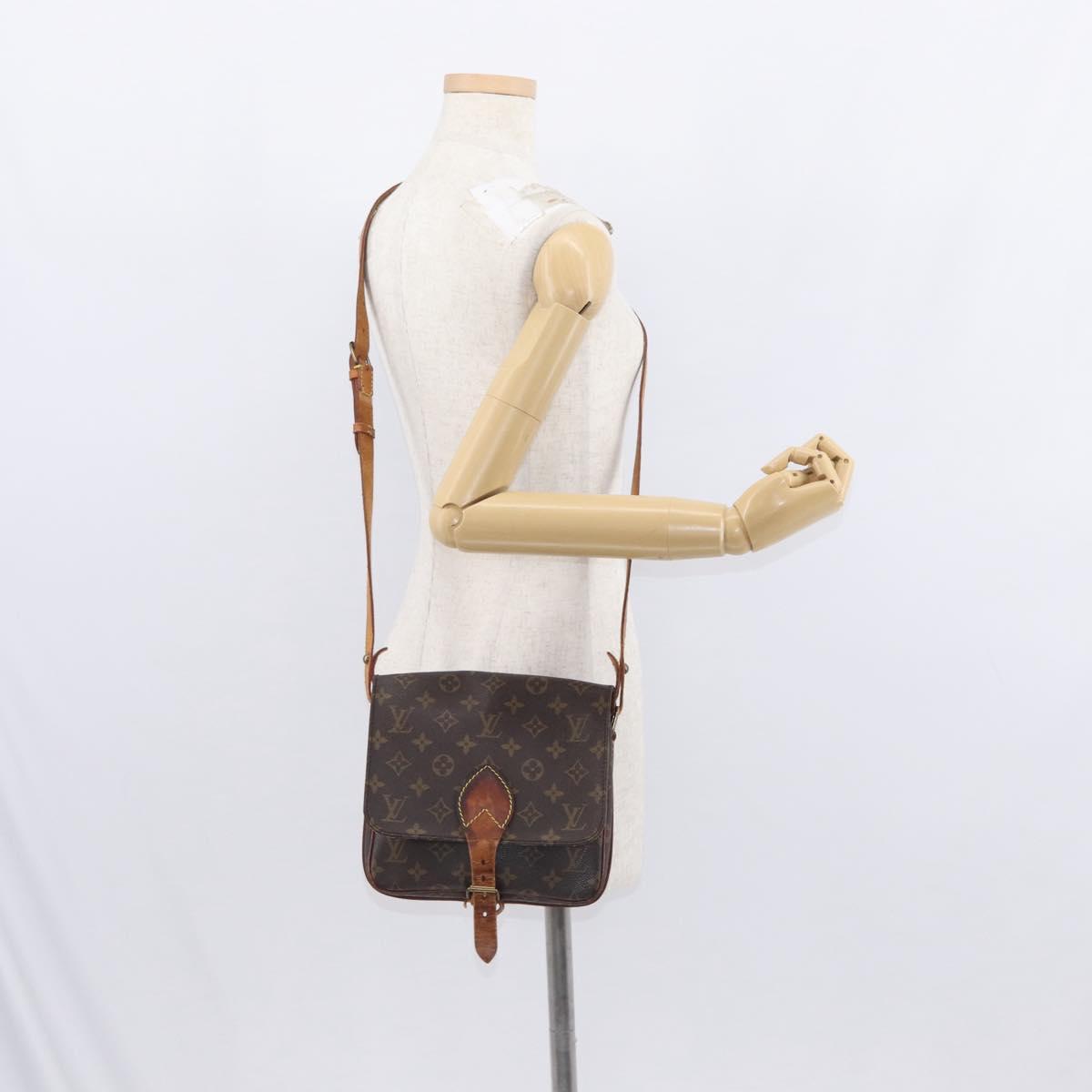 LOUIS VUITTON Monogram Cartouchiere MM Shoulder Bag M51253 LV Auth BA8476