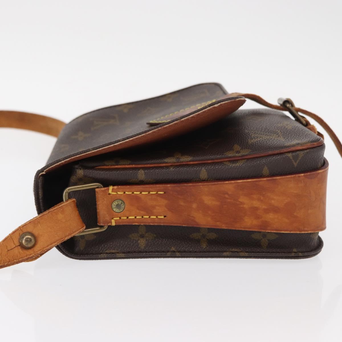 LOUIS VUITTON Monogram Cartouchiere MM Shoulder Bag M51253 LV Auth BA8476