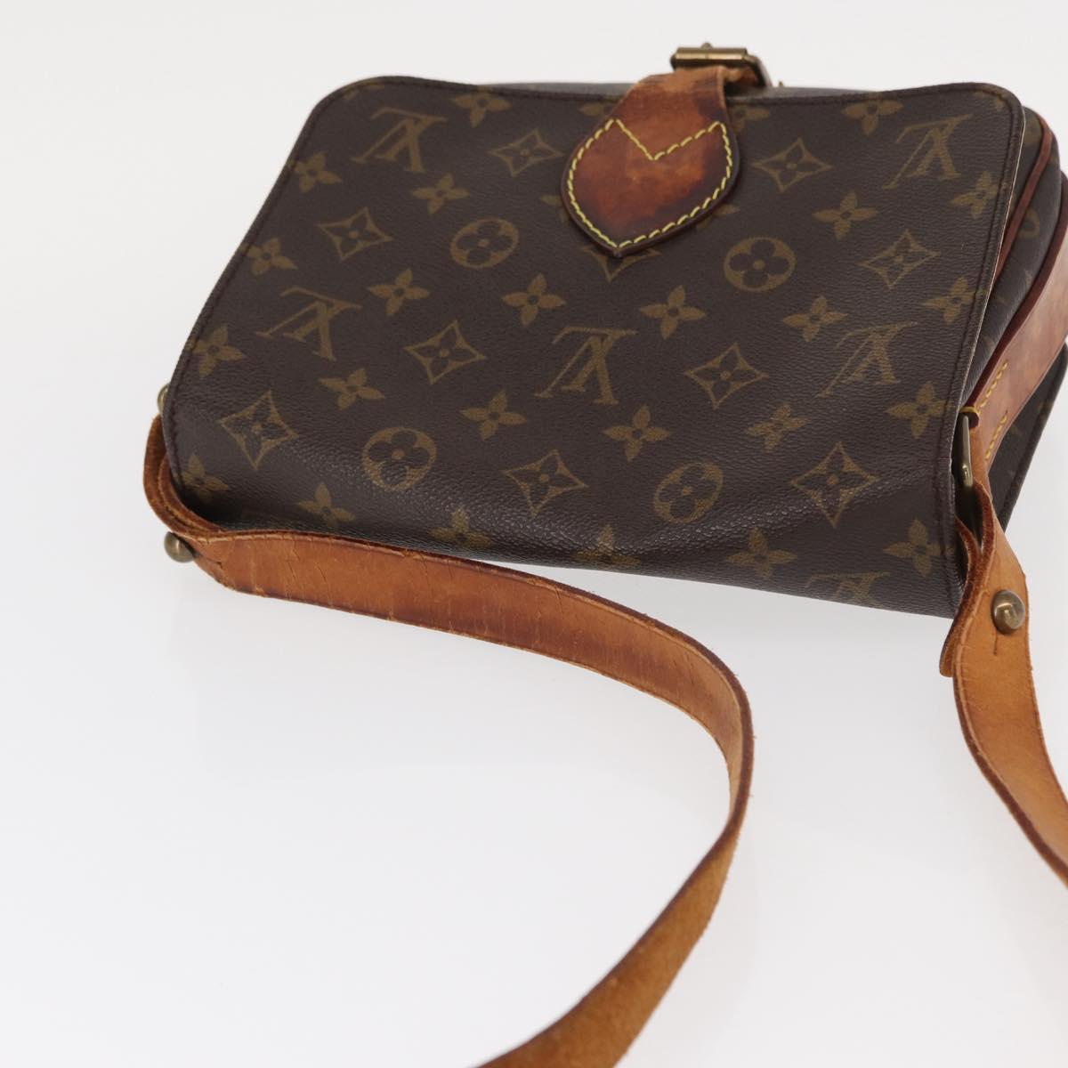 LOUIS VUITTON Monogram Cartouchiere MM Shoulder Bag M51253 LV Auth BA8476